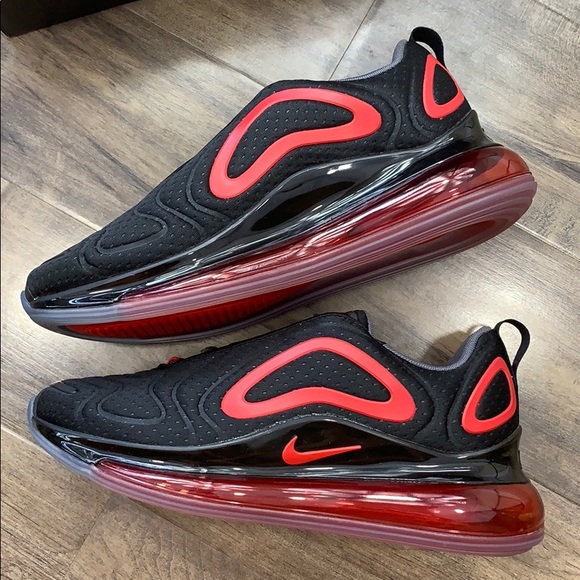 NIKE AIR MAX 720 Black/University Red-Black men’s - Picture 10 of 16